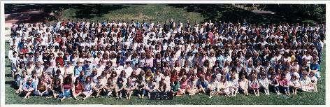 Los Gatos High School's Class of 1985, taken on the front lawn in the spring.